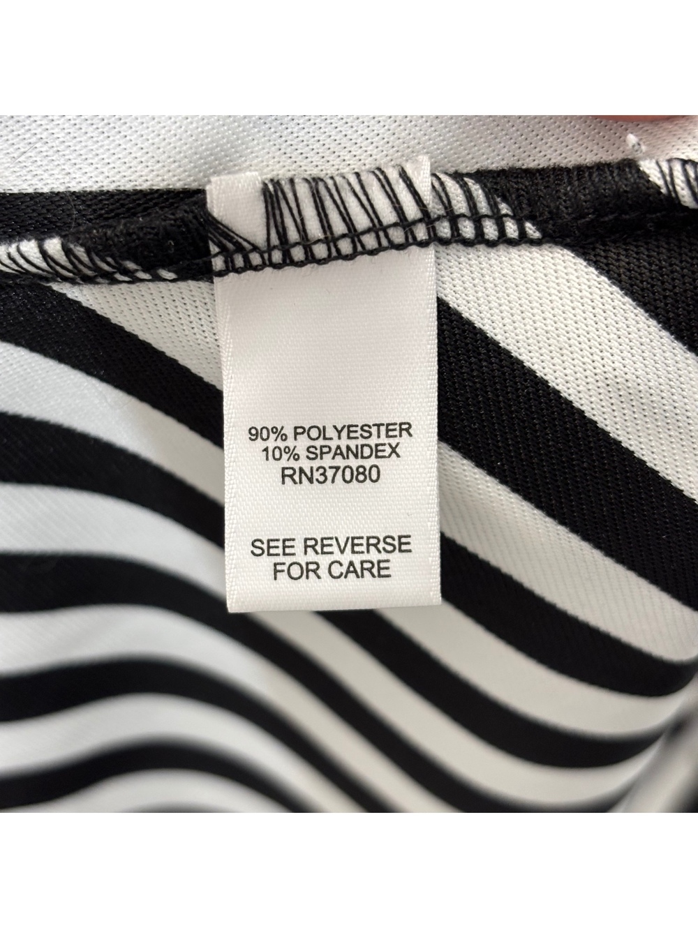 Cato Black White Striped Belted Shirt Dress Short Sleeve Women's Large - Picture 6 of 6